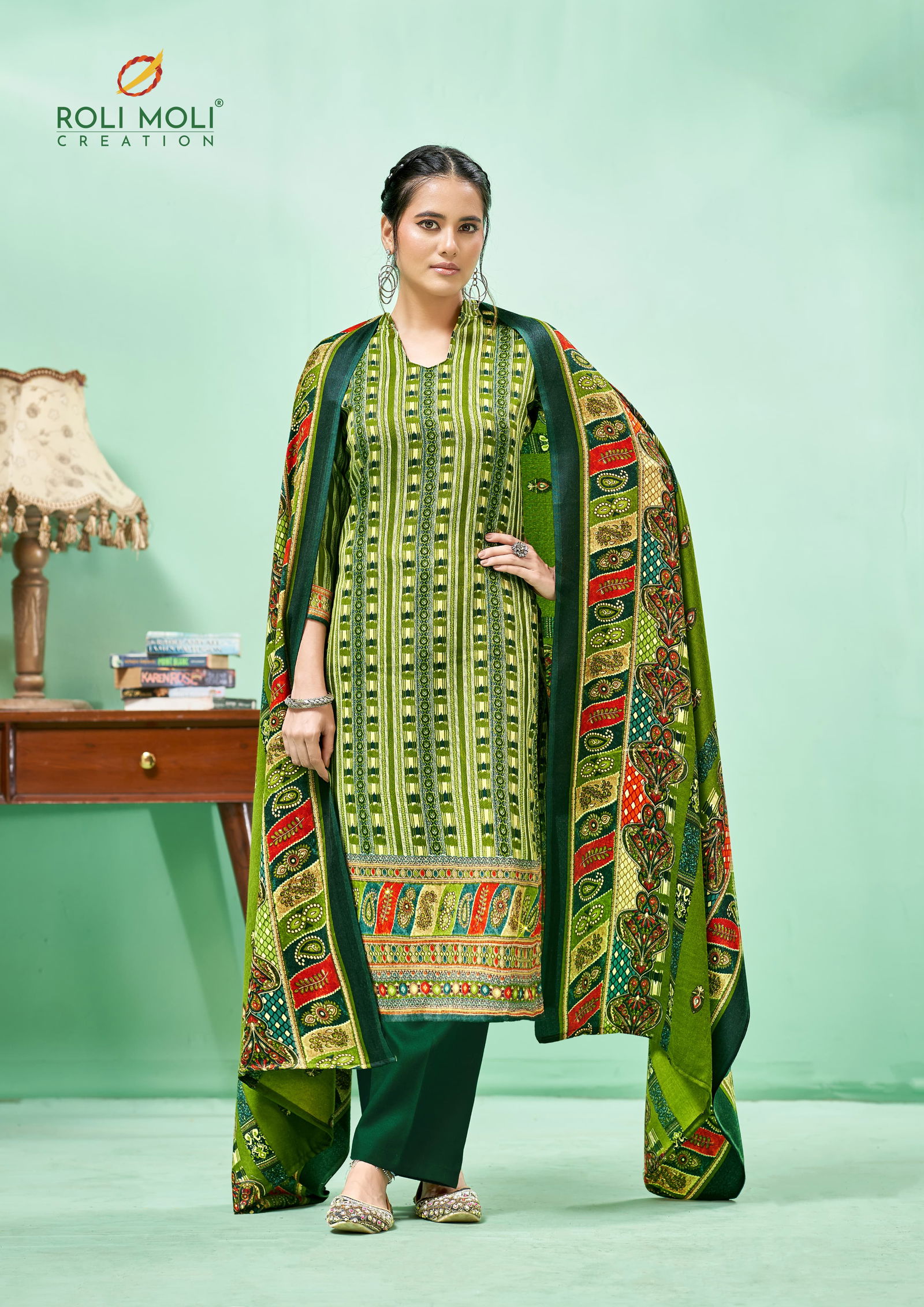 Andaaz By Roli Moli Pashmina Printed Readymade Dress Wholesale Price In Surat
